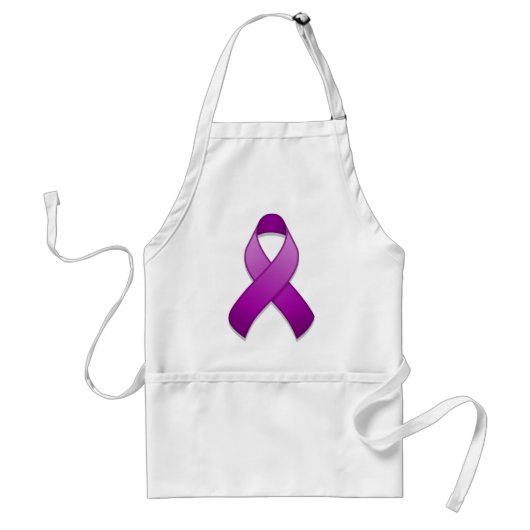 Paarse bewustwording Ribbon Apron Standaard Schort (Voorkant)