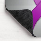 Paarse bewustwording Ribbon Mousepad Muismat (Hoek)