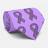Paarse bewustwording Stropdas (Opgerold)
