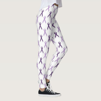 Paarse bewustzijn linten patroon Alzheimer Leggings