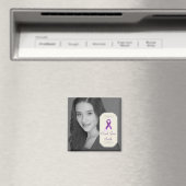 Paarse Bewustzijnslint Foto Keepsake Magneet (Insitu (Vaatwasser))