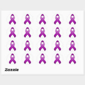 Paarse Bewustzijnslint Ronde Sticker (Vel)