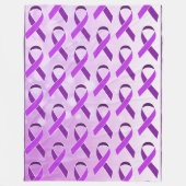 Paarse Bewustzijnslint Troostende Fleece Deken (Voorkant)