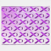 Paarse Bewustzijnslint Troostende Fleece Deken (Voorkant (Horizontaal))