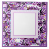 Paarse bezienswaardigheden keramische tegel tegeltje (Voorkant)