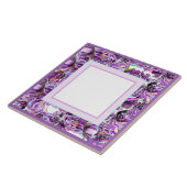 Paarse bezienswaardigheden keramische tegel tegeltje (Zijkant)