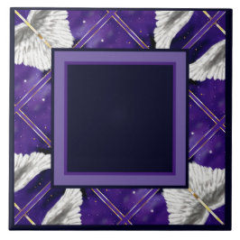 Paarse bezienswaardigheden keramische tegel tegeltje