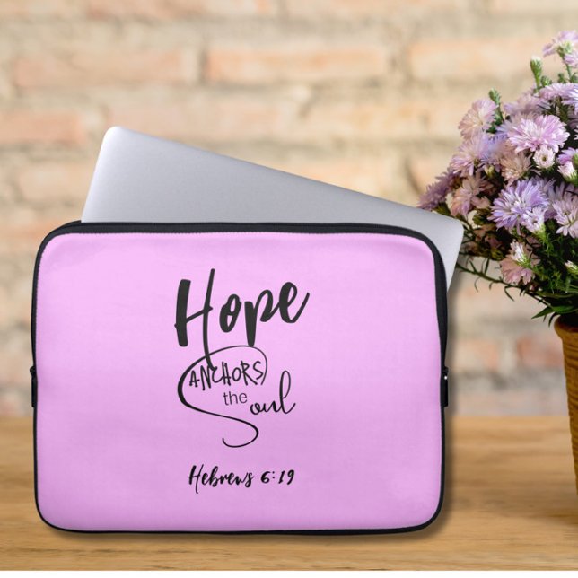 Paarse Bible Verse laptophoes Laptop Sleeve (Creator heeft geüpload)