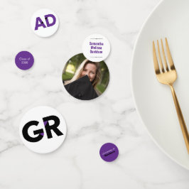 Paarse Big Bold Angle Knip Afstuderen Confetti