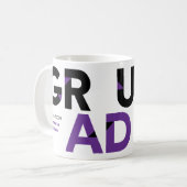 Paarse Big Bold Angle Knip Afstuderen Koffiemok (Voorkant links)