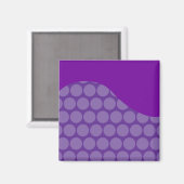 Paarse Big Polka Dots Wave Pattern Gifts Magneet (Voorkant / Achterkant)