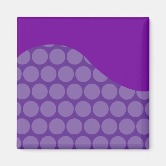 Paarse Big Polka Dots Wave Pattern Gifts Magneet (Voorkant)