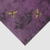 Paarse Bij Serie Design 9 Tissuepapier (Detail)