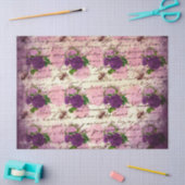 Paarse Bij Serie Ontwerp 4 Tissuepapier (Craft)