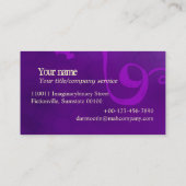 Paarse bijen visitekaartje (Achterkant)