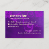 Paarse bijen visitekaartje (Achterkant)