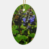 Paarse bijenbalm en roodbaars keramisch ornament (Links)