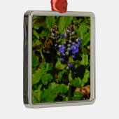 Paarse bijenbalm en roodbaars metalen ornament (Rechts)