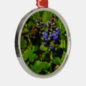 Paarse bijenbalm en roodbaars metalen ornament (Rechts)