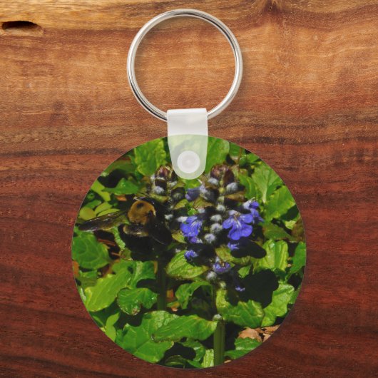 Paarse bijenbalm en roodbaars sleutelhanger (Voorkant)