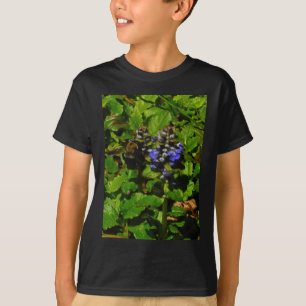 Paarse bijenbalm en roodbaars t-shirt