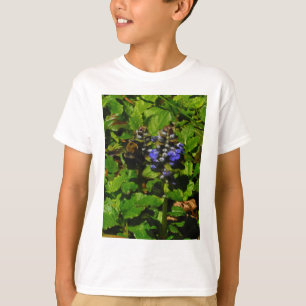 Paarse bijenbalm en roodbaars t-shirt