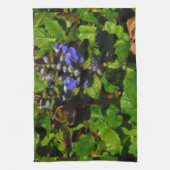 Paarse bijenbalm en roodbaars theedoek (Verticaal)