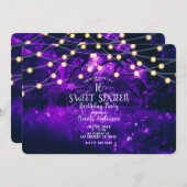 Paarse bijtende boslichten 16 kaart (Voorkant / Achterkant)