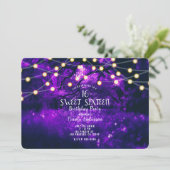 Paarse bijtende boslichten 16 kaart (Staand voorkant)