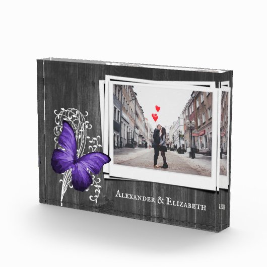 Paarse bijtende vlinderparen fotoblok (Rechts)