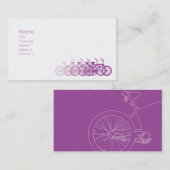Paarse bike - Klassiek Visitekaartje (Voorkant / Achterkant)