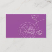 Paarse bike - Klassiek Visitekaartje (Achterkant)