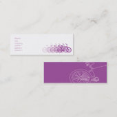 Paarse Bike - Skinny Mini Visitekaartje (Voorkant / Achterkant)