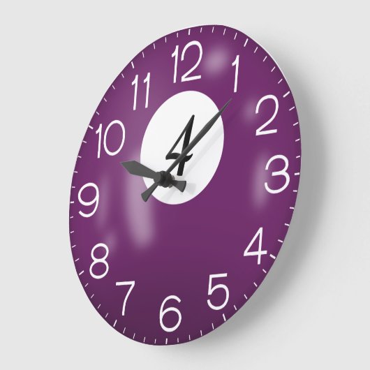 Paarse Billiard #4 Ball Grote Klok (Hoek)