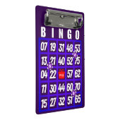 Paarse Bingo Kaart Mini Klembord (Schuin)