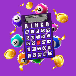 Paarse Bingo Kaart Mini Klembord