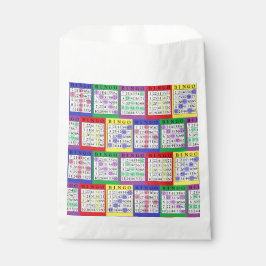 Paarse BINGO Kaart Party Favor Bag Bedankzakje