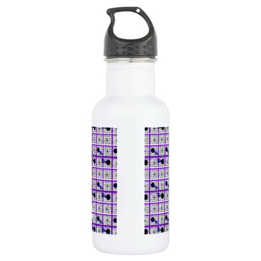 Paarse Bingo Kaart Waterfles (Achterkant)