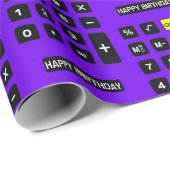 Paarse Birthday Calculator Cadeaupapier (Rol Hoek)