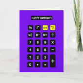 Paarse Birthday Calculator Kaart (Voorkant)