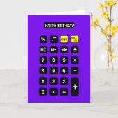 Paarse Birthday Calculator Kaart (Gele Bloem)