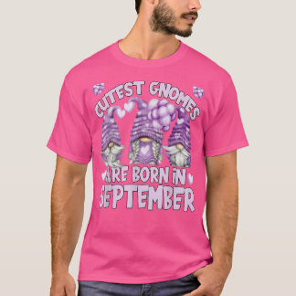 Paarse Birthday-gnomen voor moeder en grootmoeder, T-shirt