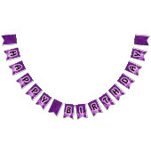 Paarse Birthday Party Vlaggetjes (Alle)