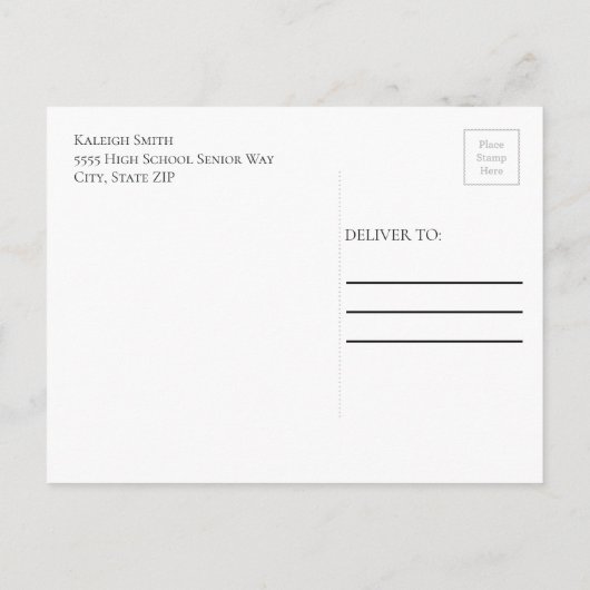 Paarse Black Gold Photo College Trunk Uitnodiging Briefkaart (Achterkant)