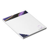 Paarse Black Marble Business Branding Notitieblok (Schuin)