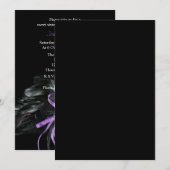 Paarse Black Masquerade Sweet 16 Ball Invitation Kaart (Voorkant / Achterkant)