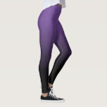 Paarse Black Ombre Leggings<br><div class="desc">Een eenvoudig ombre patroon,  gradiëntkleur vervagen van paars aan zwarte langzaam.</div>