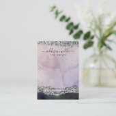 Paarse Black Silver Modern Jewelry Display Kaart Visitekaartje (Staand voorkant)