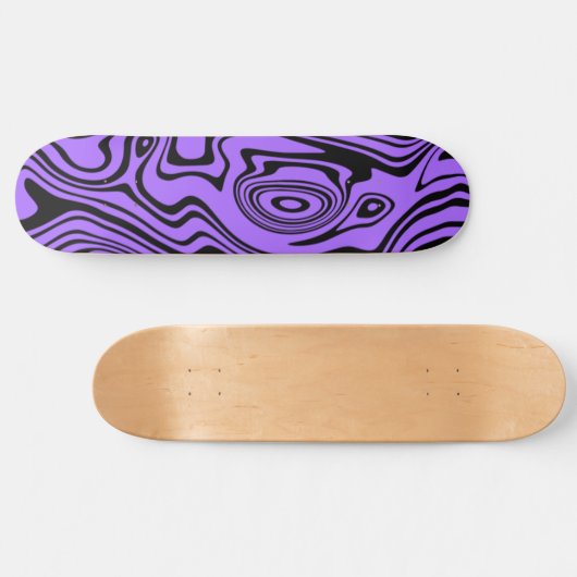 Paarse Black Waves Skateboard of Kies Kleur (Horizontaal)