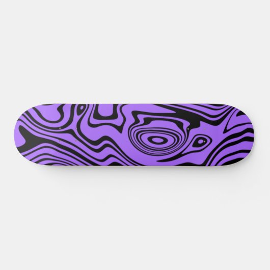 Paarse Black Waves Skateboard of Kies Kleur (Horizontaal)